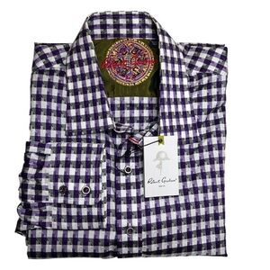 Robert Graham Siren Cotton Purple White Black Knowledge Wisdom Truth Shirt 3XL
